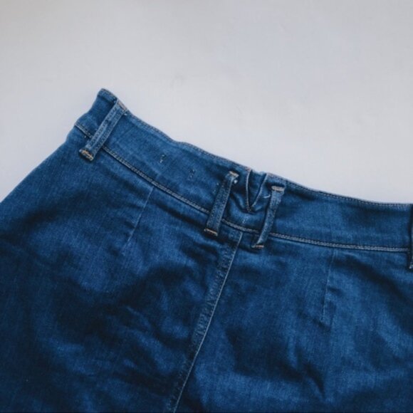 Zara Blue Jean Skater Skirt - Picture 3 of 6